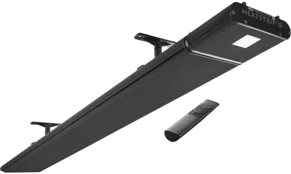 Chauffage infrarouge Heatstrip Runway noir avec télécommande Chauffage infrarouge Heatstrip Runway noir avec télécommande